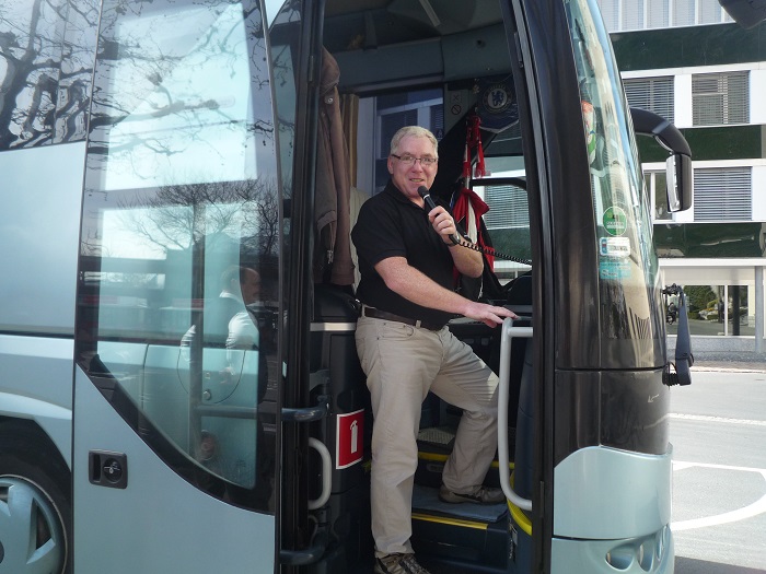 Rundfahrt im Reisebus, Fürstentum Liechtenstein