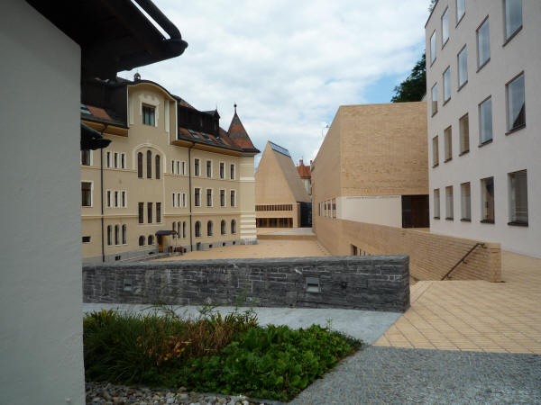 Regierungsviertel in Vaduz, Fürstentum Liechtenstein